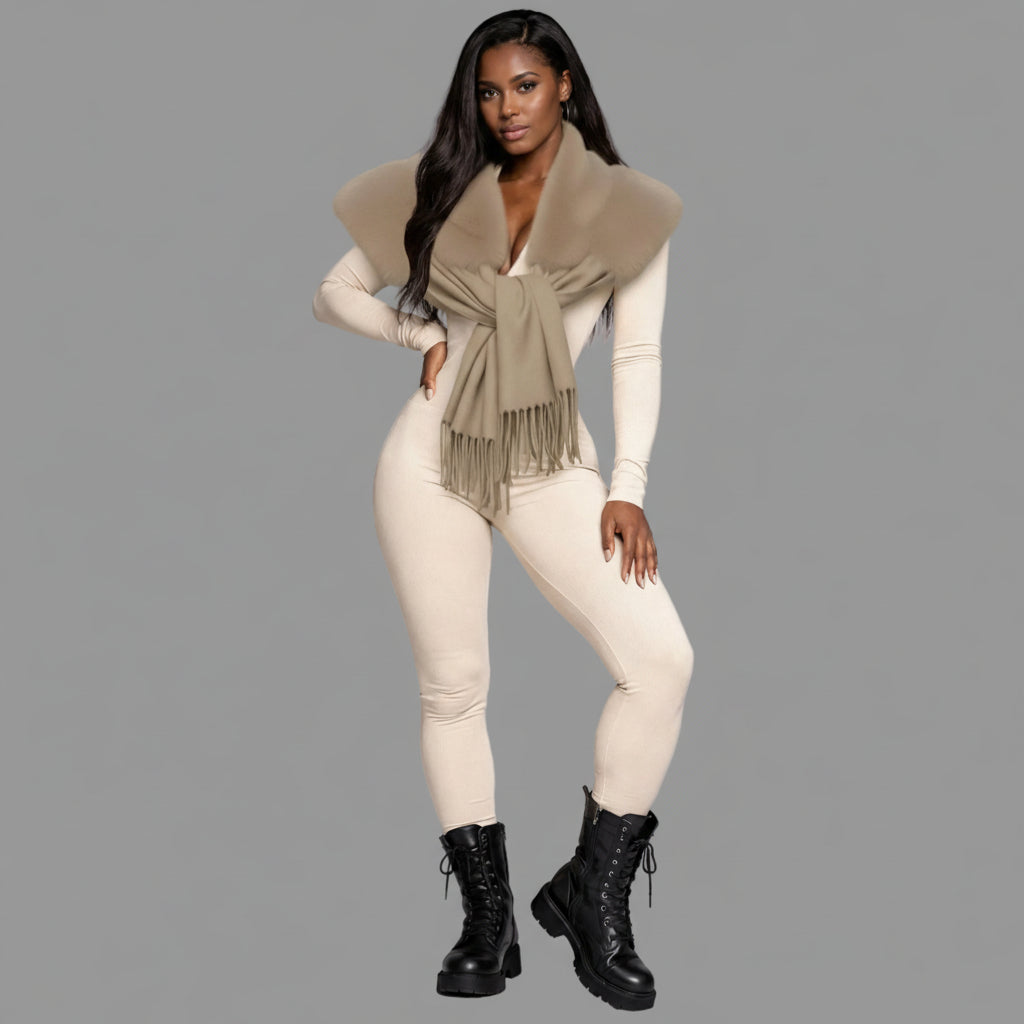 FFS1000 Faux Fur Pashmina Scarf