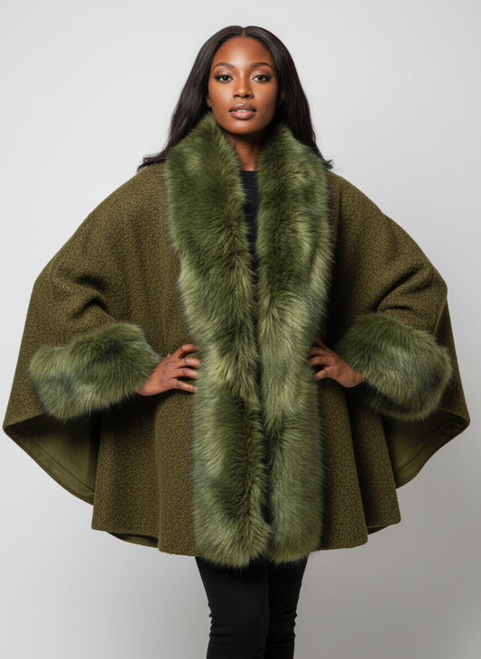 FS1078 Faux Fur Shawl