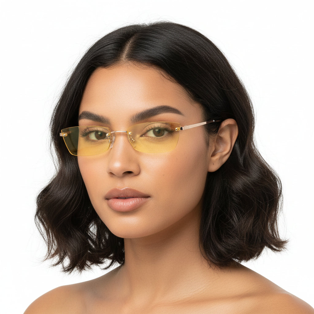E19 Rimless Cat Eye