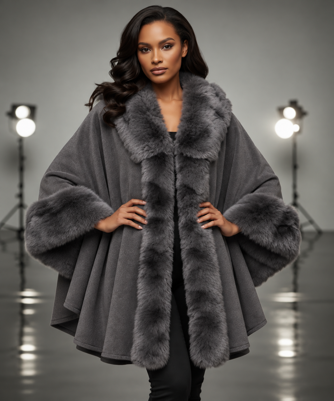 FS1070 Faux Fur Shawl