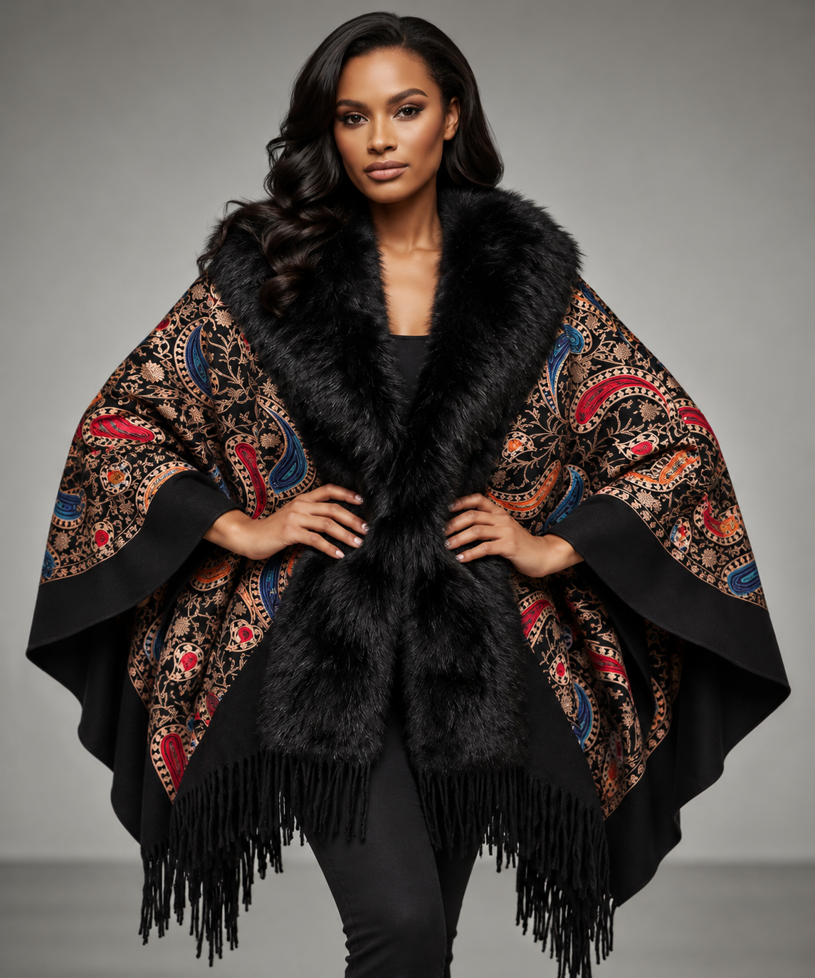 FFS9450 Black Multicolor Paisley