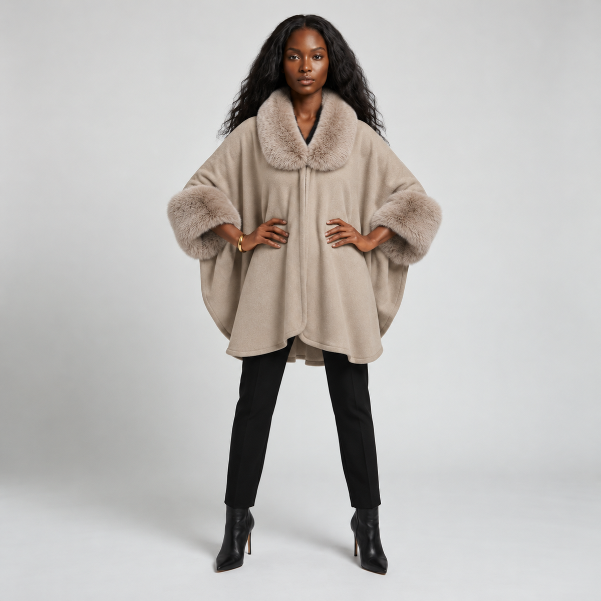 FFS1091 Collar Faux Fur Shawl