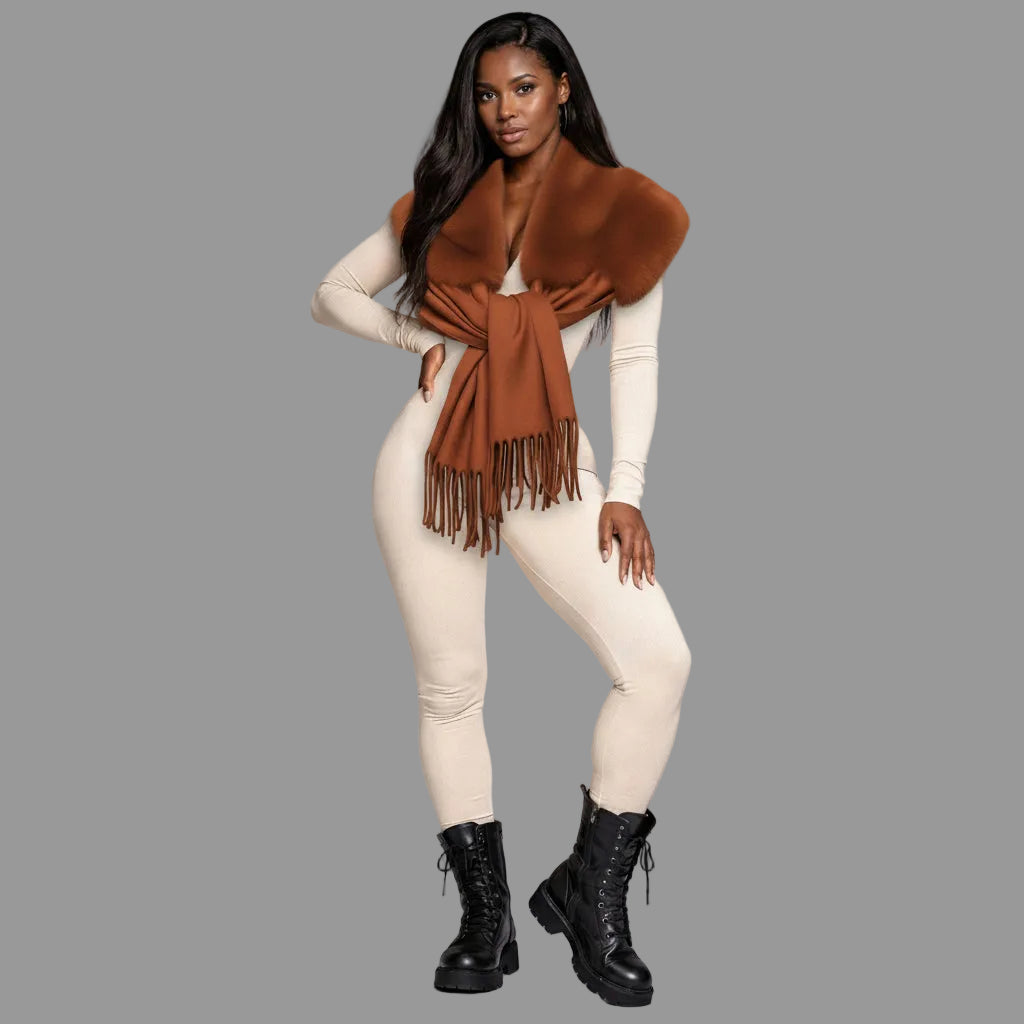 FFS1000 Faux Fur Pashmina Scarf