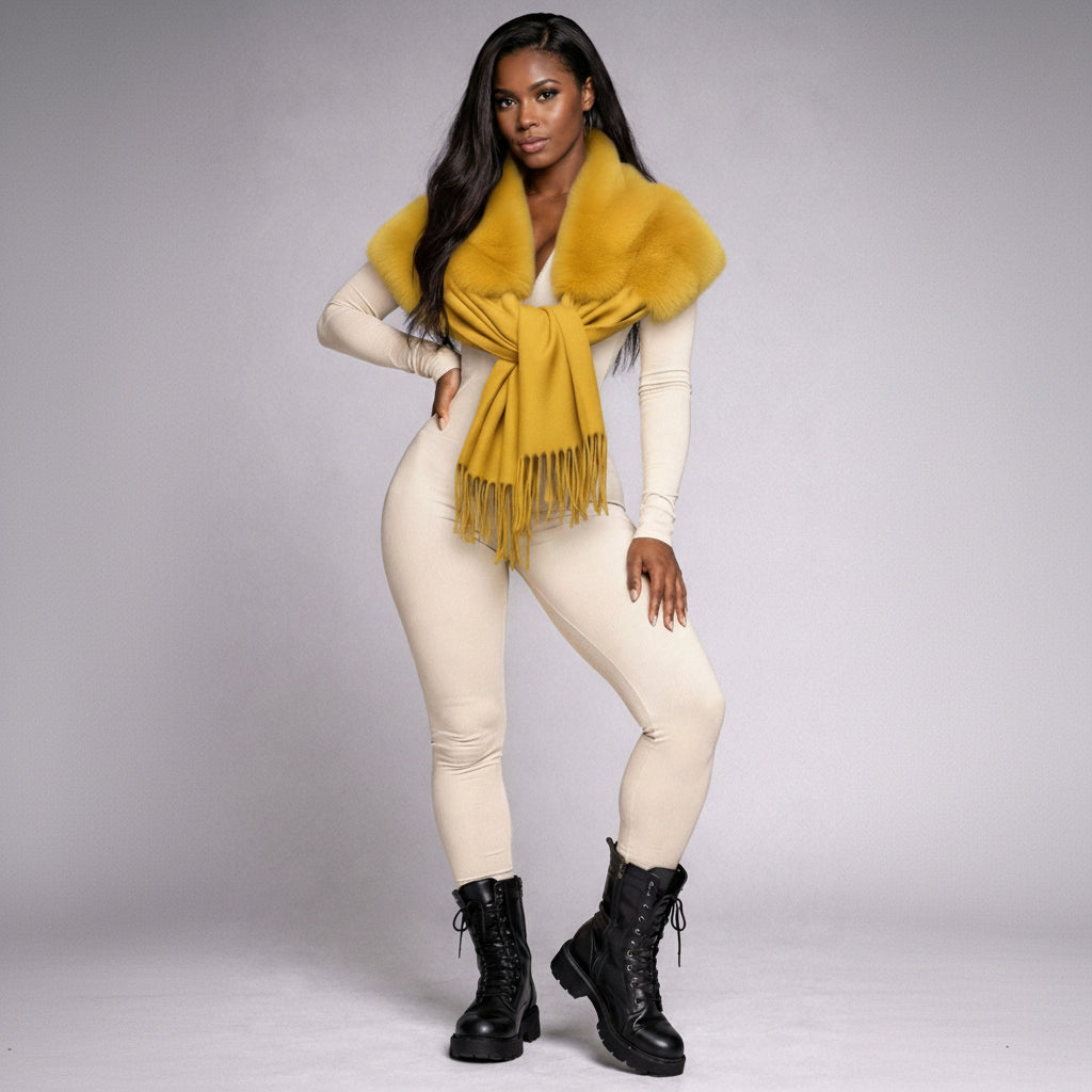 FFS1000 Faux Fur Pashmina Scarf