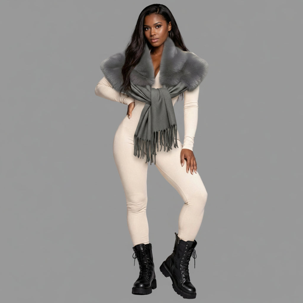 FFS1000 Faux Fur Pashmina Scarf