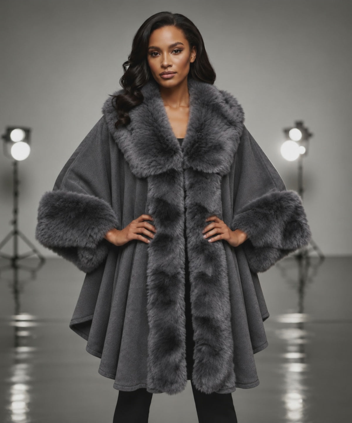 FS1070 Faux Fur Shawl