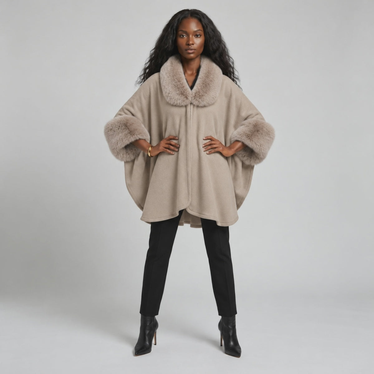 FFS1091 Collar Faux Fur Shawl