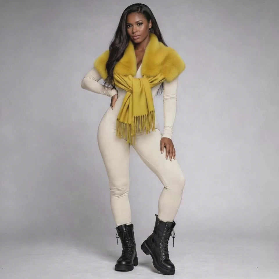 FFS1000 Faux Fur Pashmina Scarf