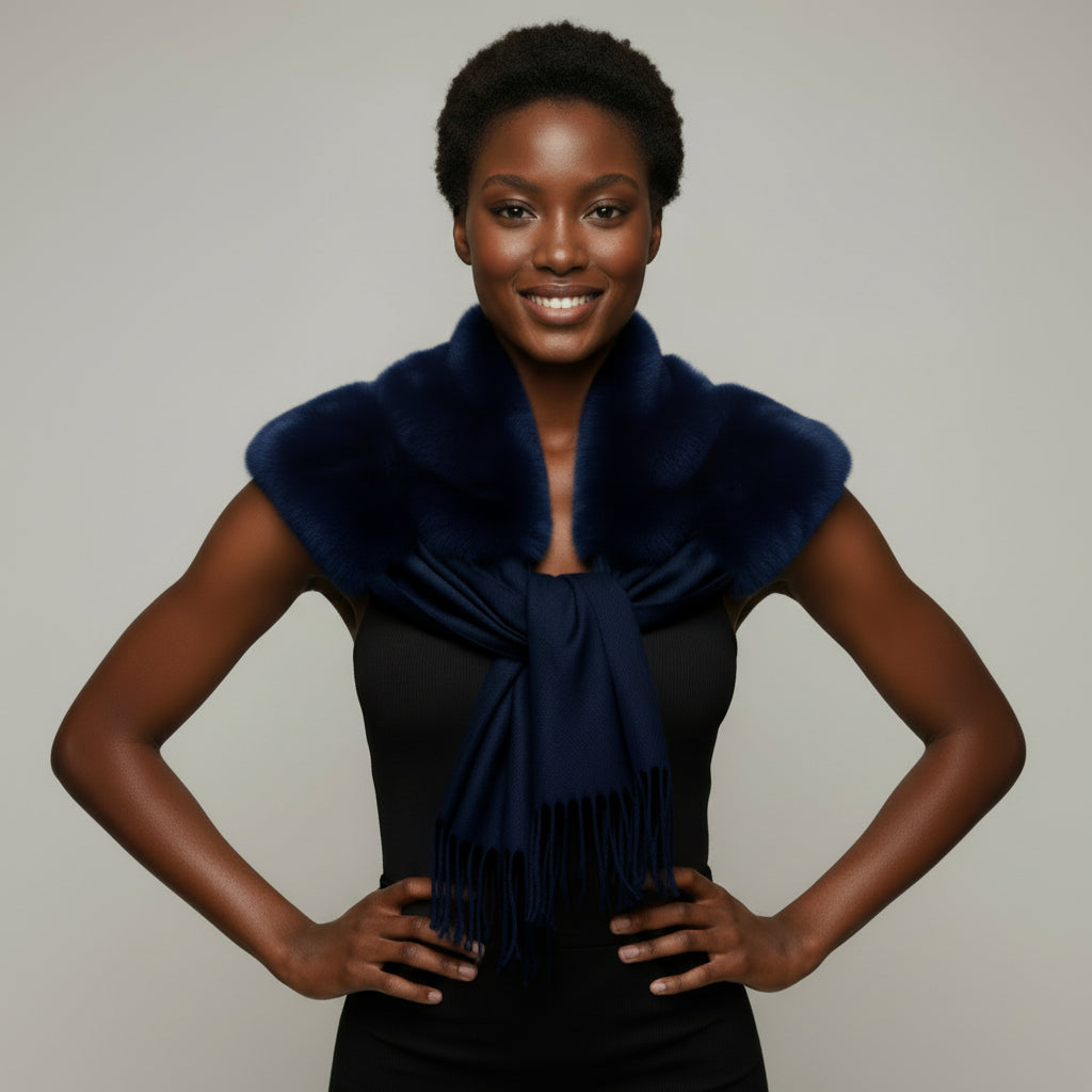 FFS1000 Faux Fur Pashmina Scarf