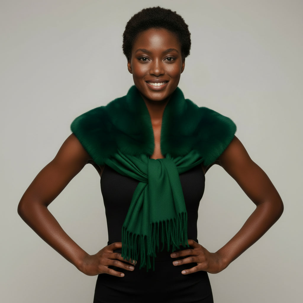 FFS1000 Faux Fur Pashmina Scarf