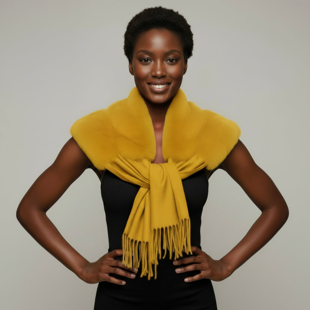 FFS1000 Faux Fur Pashmina Scarf