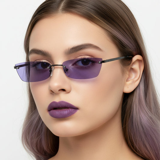 E19 Rimless Cat Eye