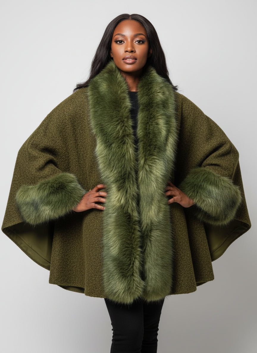 FS1078 Faux Fur Shawl