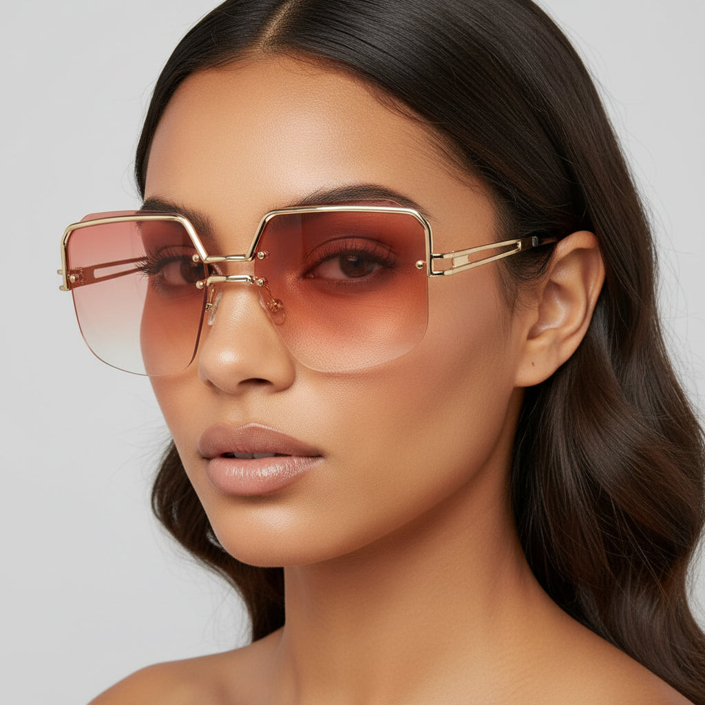 E8384 Square Aviator Sunglasses