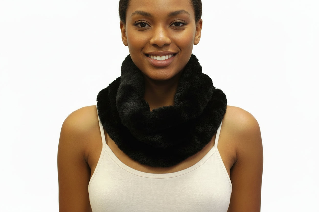 FFS1150 Faux Fur Ring Infinity Scarf