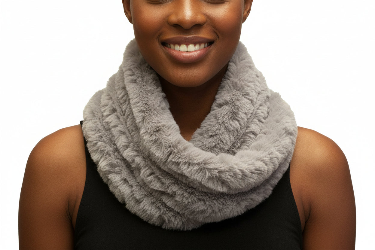 FFS1150 Faux Fur Ring Infinity Scarf