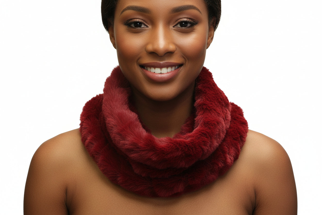 FFS1150 Faux Fur Ring Infinity Scarf