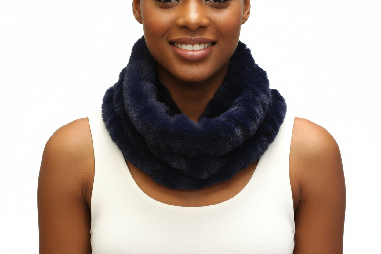 FFS1150 Faux Fur Ring Infinity Scarf