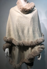 Load image into Gallery viewer, P220-Faux Fur Shawl Cape